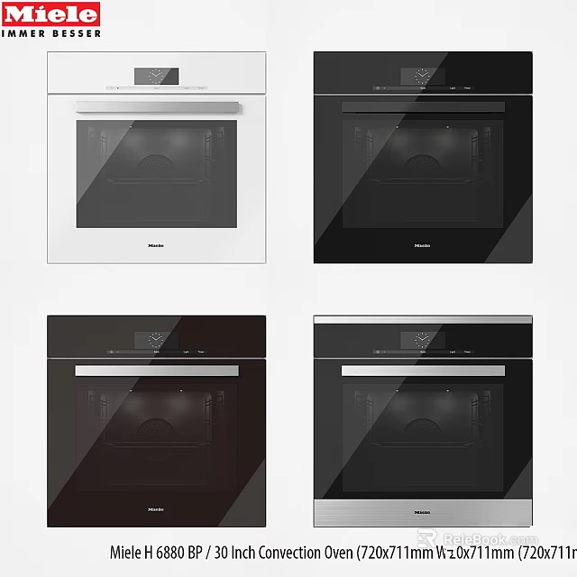 Modern Built In Ovens In Different Colors And Stylish Designs For Kitchen 3d model 