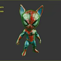 Spider Man Cartoon Character With Red And Blue Costume And Spider Pattern Action Figure