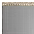 Modern Minimalist Square Rug With Geometric Black Lines On White Background And Fringe Edges