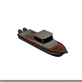 Classic Wooden Yacht With Red And White Hull And Open Cabin Design