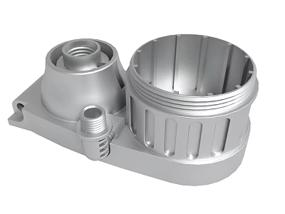 Silver Metal Mechanical Part Structure Presentation 3d model