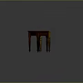 Two Light And Dark Wood Tables With Drawers And Four Legs On Gray Background