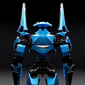 Smart Machine With Blue Humanoid Mechanical Structure And Futuristic Design Features 3d model