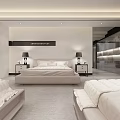 Modern Bedroom Furniture Showroom Displaying Elegant Beds Nightstands And Lighting