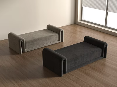 Modern Fabric Bench Shoe Changing Stool Sofa Stool 3d model