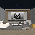 modern video room 3d model