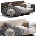 Modern Kids Bed With Soft Mattress Multiple Pillows And Cozy Blanket Design
