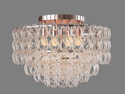 Modern Simple Light Luxury Crystal Chandelier 3d model