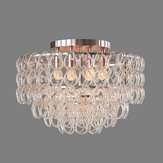 Modern Simple Light Luxury Crystal Chandelier 3d model