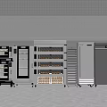 Stainless Steel Kitchen Appliances With Gray Tiled Wall Ovens Refrigerators Wine Coolers And Racks