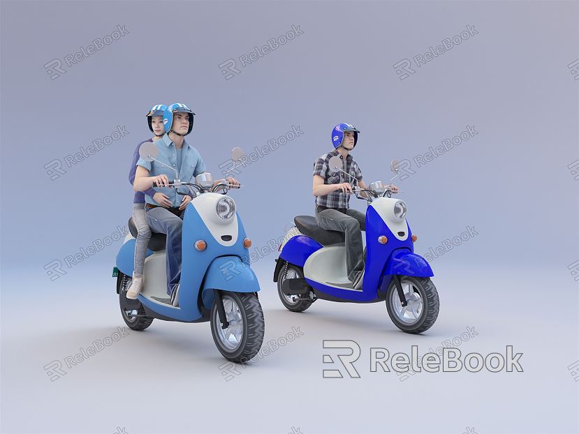 Modern Double Ride Motorcycle model