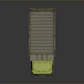 Yellow Dump Truck with Rusty Bed and Number 10 on Cab