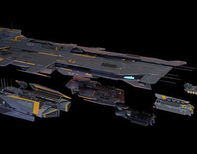 modern spaceship 3d model modern spaceship 3d model