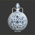 Classic Blue And White Porcelain Vase Decor For Traditional Wooden Furniture