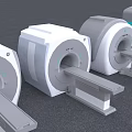 Advanced Medical CT Scanner Equipment With White Teal Design And Scanning Bed