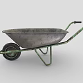 Small cart soil cart construction site small cart single-wheeled cart single-wheeled cart low face number low model simple model game video level super realistic 3d model
