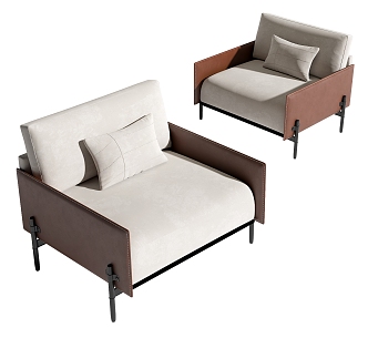 Single sofa 3d model