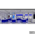 Material Color Optical Laboratory Interior With Display Cabinets And Testing Equipment 3d model