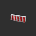 Sturdy Red and White Striped Traffic Barrier for Safety and Road Control