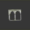 Gothic Style Stone Furniture With Arched Structures And Ornate Decorative Columns