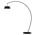 Modern Black Floor Lamp with Arched Stand and Minimalist Design for Home Interior Decor