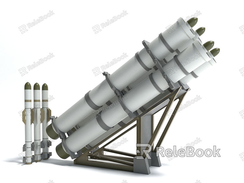 Style Military Equipment Weapon Missile Launcher Shells model