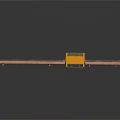 Industrial Dam Structure With Gray Concrete Walls Orange Metal Framework And Yellow Top Unit