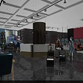 Modern Clothing Store Interior Design Showcasing Mannequins Clothes Comfortable Sofa And Marble Flooring