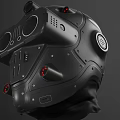 Game character sci-fi helmet mechanical helmet combat helmet 3d model