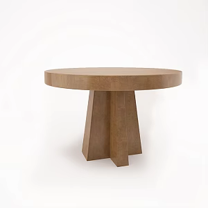 round table tea table 3d model