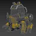 Robot high precision furnishings cartoon 3d model