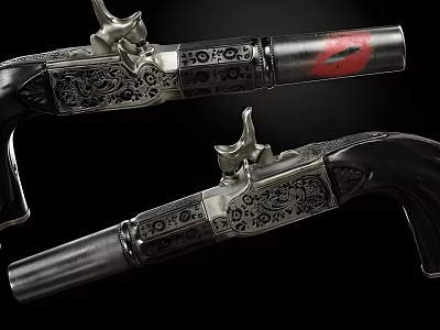 Modern Realistic French Pistol 3d model