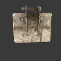 Old Excavator Bucket With Worn Metal Surface And Toothed Bottom Structure 3d model