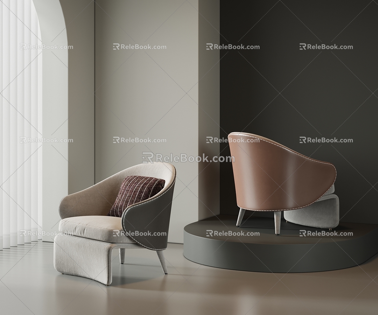 Modern Sofa Chair Single Chair Leisure Chair 3d model