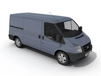 Gray Ford Van Exterior Design With Modern Features And Practical Styling 3d model