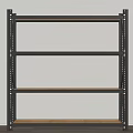 Modern Metal Frame Shelving Unit With Three Wooden Tiers For Home Organization