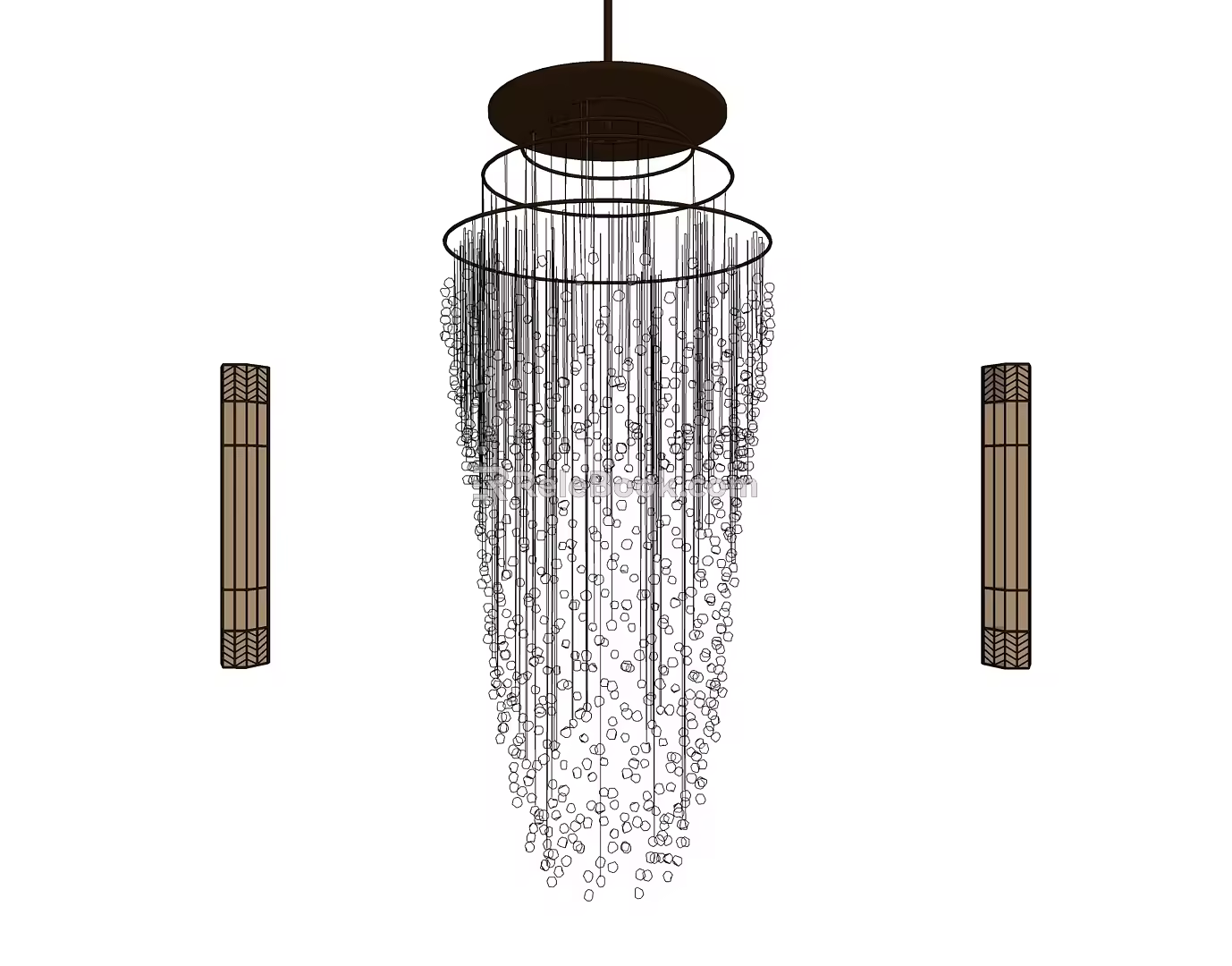 Modern lamp combination mix and match large chandelier 3d model