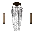 Modern lamp combination mix and match large chandelier 3d model