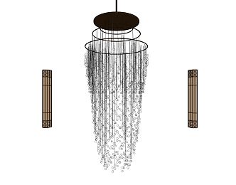 Modern lamp combination mix and match large chandelier 3d model