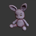 Light Blue Handmade Knitted Rabbit Doll Home Decor Furniture Accessory