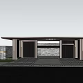 new chinese style gate 3d model