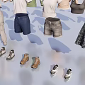 Different Types Of Clothes Featuring Coats Tops Pants Shoes And Hats