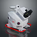 Leica Binocular Microscope With White Body And Black Eyepieces For Laboratory Use