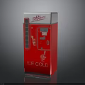 Red Pepsi Vending Machine With ICE COLD Lettering And Classic Exterior Design