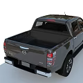 Gray Mazda Pickup Truck Exterior Design With Modern Front Grille And Body Lines