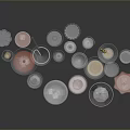 Animal Shaped Transparent Glassware In Various Sizes And Shapes On Black Background With Reflections