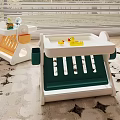 Modern Children's Table With Toy Figures In Living Room