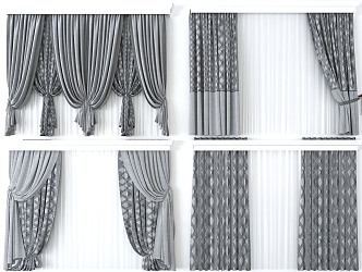 Modern Curtains 3d model