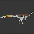 Detailed Building Blocks Dinosaur Model With Colorful Feathers And Articulated Body