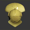 Ancient Weapon Golden Helmet with Historical Armor Design and Metallic Finish Features